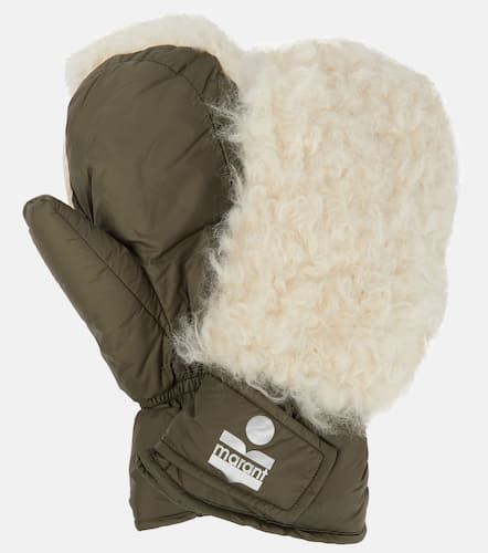 Naerka shearling-paneled mittens - Isabel Marant - Modalova