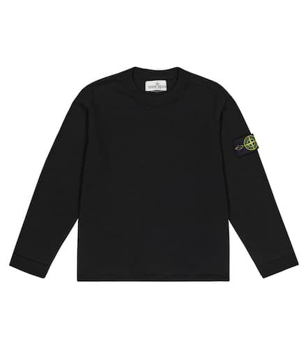 Logo cotton sweatshirt - Stone Island Junior - Modalova