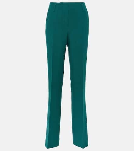 Pantalones rectos de gabardina de lana - Dries Van Noten - Modalova