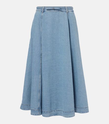 Crush Denim Full flared midi skirt - Zimmermann - Modalova