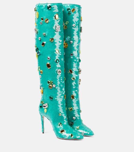 Cardinale 105 sequined over-the-knee boots - Dolce&Gabbana - Modalova