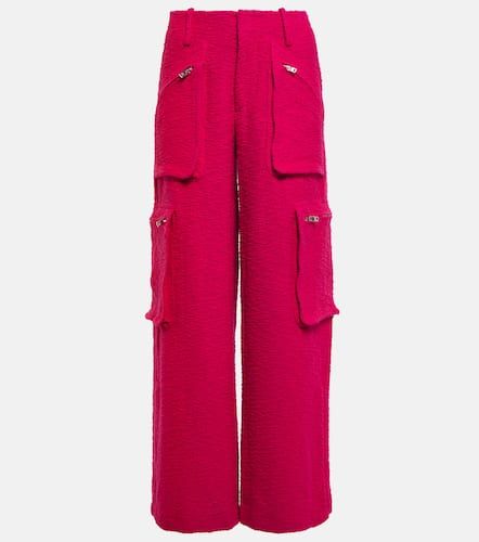 High-rise wide-leg boucle cargo pants - Amiri - Modalova