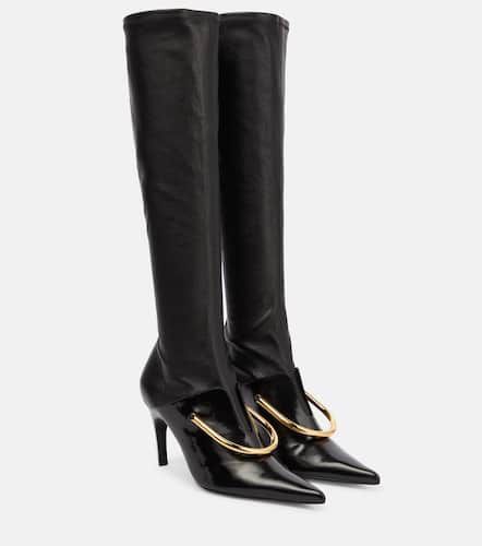 Embellished leather knee-high boots - Jil Sander - Modalova