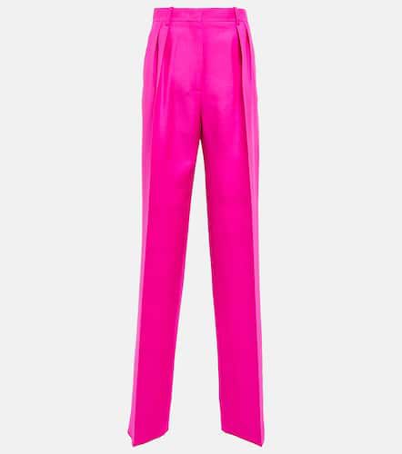 Straight wool and silk crÃªpe pants - Valentino - Modalova