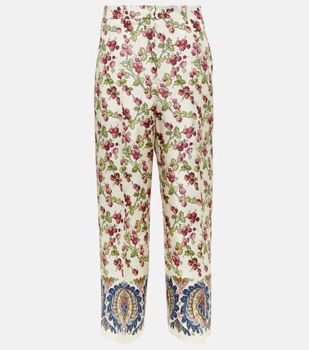 Etro Velvet See Through Pants with Floral Motif women - Glamood Outlet