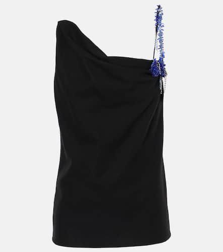 Embellished draped wool top - Dries Van Noten - Modalova