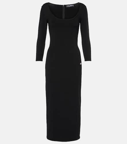 Logo knitted midi dress - Dolce&Gabbana - Modalova