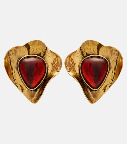 Embellished clip-on earrings - Saint Laurent - Modalova