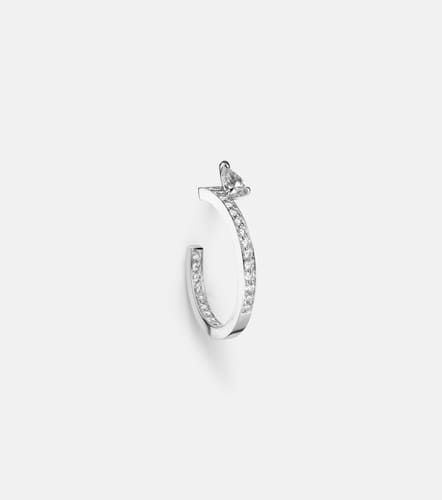 Serti Sur Vide 18kt white gold single hoop earring with diamonds - Repossi - Modalova