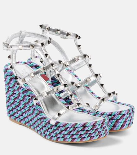 Wedge-Sandalen Rockstud aus Leder - Valentino Garavani - Modalova