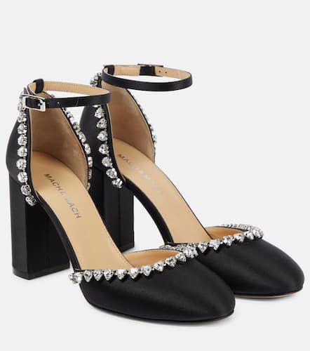 Audrey 95 embellished satin pumps - Mach & Mach - Modalova