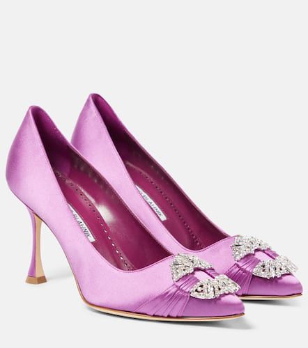 Maidapump embellished satin pumps - Manolo Blahnik - Modalova