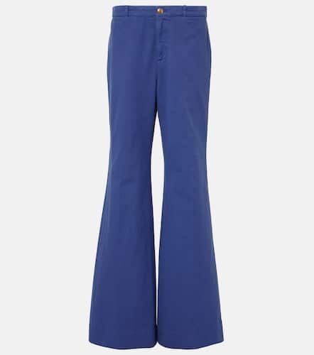 ChloÃ© Mid-rise cotton canvas flared pants - Chloe - Modalova