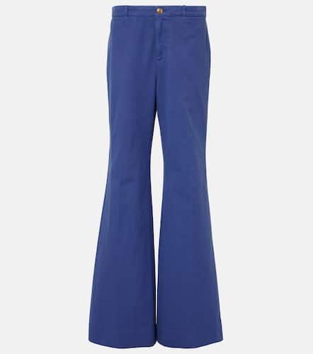 Chloé Pantalones flared de lona de algodón - Chloe - Modalova