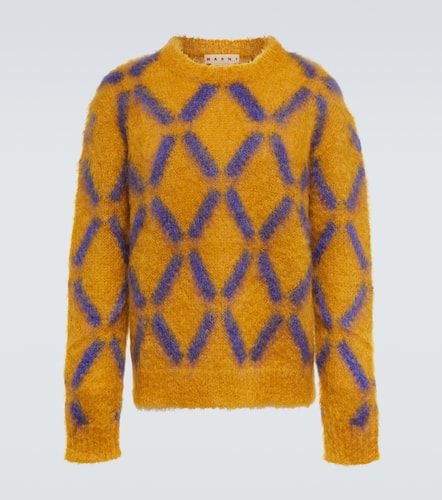 Pullover in misto mohair con intarsi - Marni - Modalova