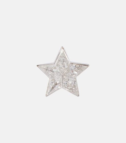 Einzelner Ohrring Invisible Set Diamond Star Stud aus 18kt Weißgold mit Diamanten - Maria Tash - Modalova
