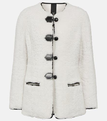 Leather-trimmed shearling jacket - Blancha - Modalova