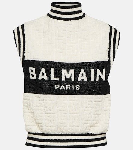 Balmain Top en jacquard à logo - Balmain - Modalova