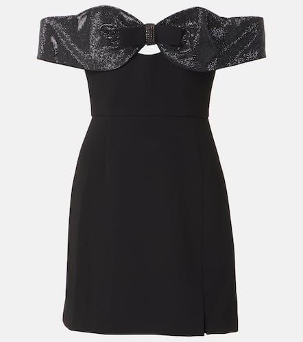 Bow-detail off-shoulder crÃªpe minidress - Self-Portrait - Modalova