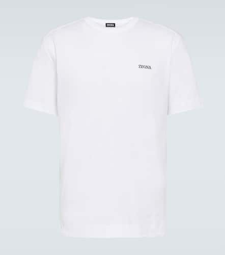 Camiseta de jersey de algodón con logo - Zegna - Modalova