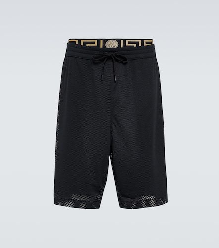 Versace Greca Border mesh shorts - Versace - Modalova