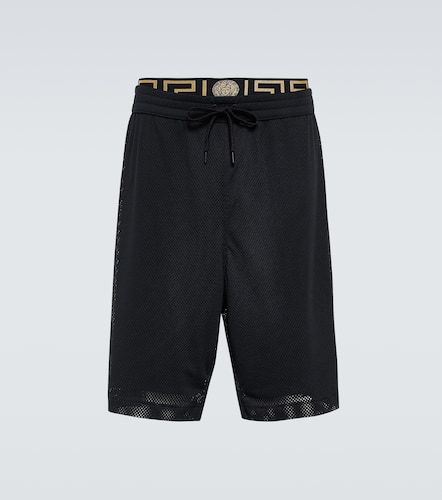 Versace Shorts Greca Border in mesh - Versace - Modalova