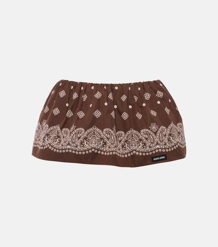 Bandana cotton poplin miniskirt - Miu Miu - Modalova