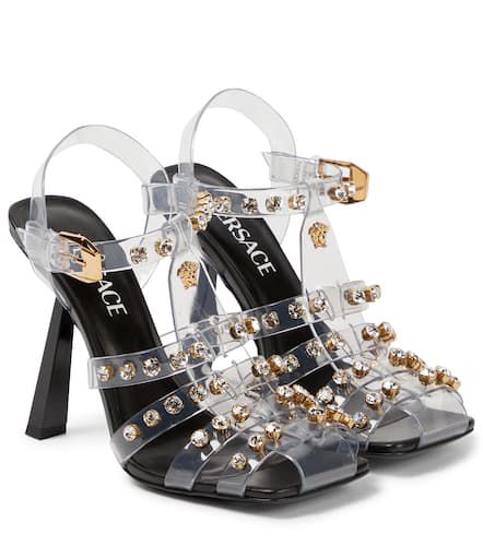 Medusa embellished cage sandals - Versace - Modalova