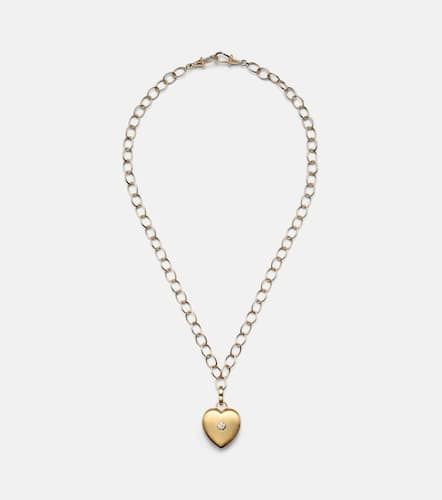 Collar Heart de oro de 18 y 14 ct con diamante - Marie Lichtenberg - Modalova