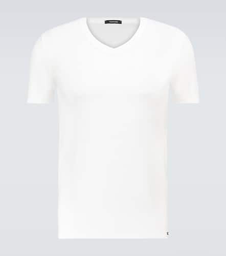 Camiseta de algodón con cuello en V - Tom Ford - Modalova