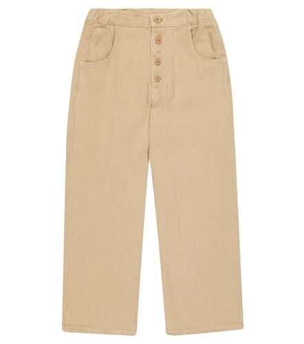 Erodium straight linen pants - Caramel - Modalova