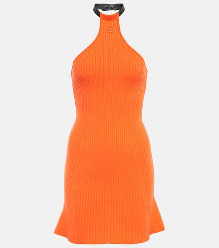 Courrèges Ribbed-knit halterneck minidress - Courreges - Modalova