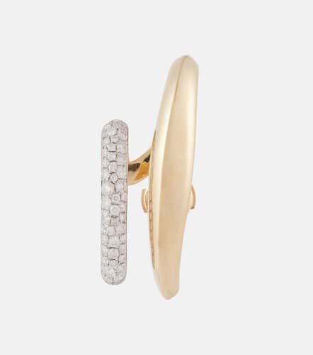 Einzelner Ohrring Nano Magnetique aus 14kt Gelbgold mit Diamanten - Rainbow K - Modalova