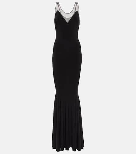 Mesh-trimmed racerback gown - Norma Kamali - Modalova