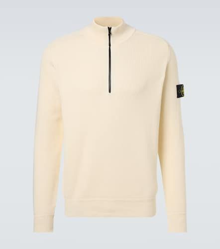 Jersey de algodón con cremallera parcial - Stone Island - Modalova