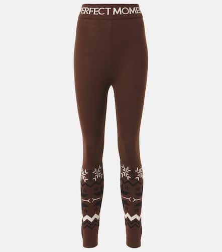 Leggings Nordic de lana en intarsia - Perfect Moment - Modalova