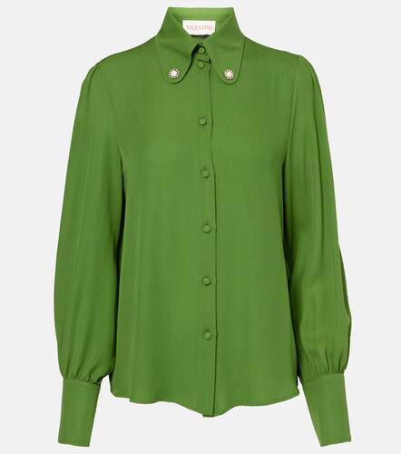 Blusa de georgette de seda con adornos - Valentino - Modalova