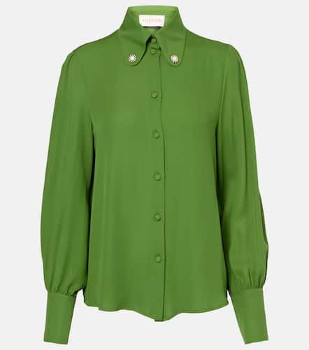 Blusa de georgette de seda con adornos - Valentino - Modalova