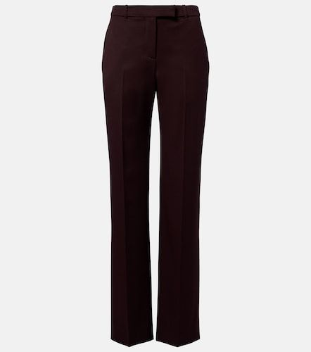 Wool grain de poudre straight pants - McQueen - Modalova