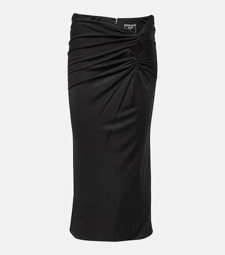 X Dua Lipa falda midi de jersey fruncida - Versace - Modalova