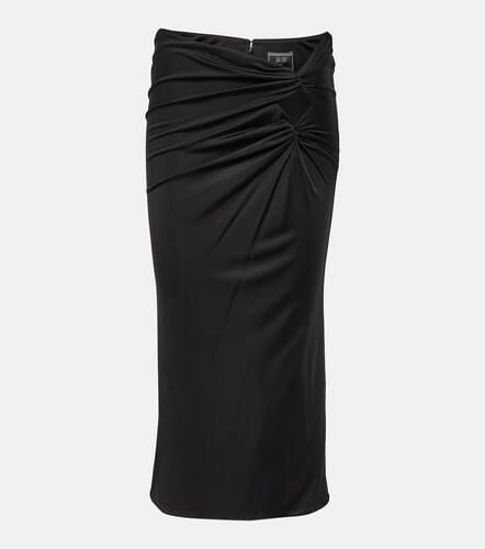 X Dua Lipa gathered jersey midi skirt - Versace - Modalova