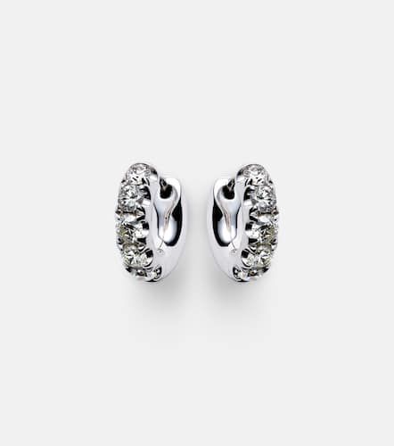 Super Duper 14kt white gold hoop earrings with diamonds - Roxanne First - Modalova