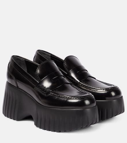 H-Stripes wedge leather loafers - Hogan - Modalova