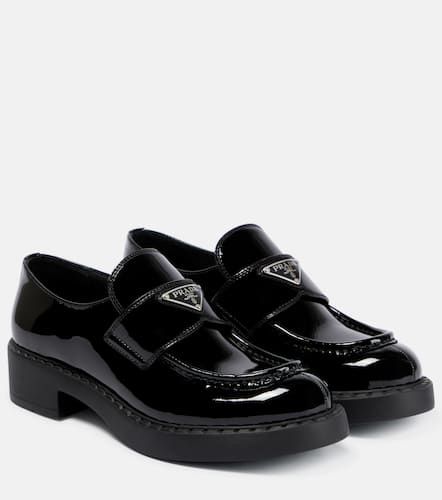 Prada Logo patent leather loafers - Prada - Modalova