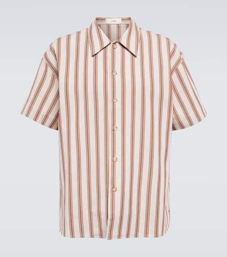 Striped cotton and linen shirt - Commas - Modalova