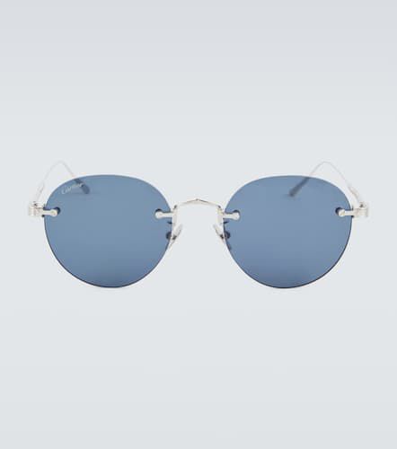 Gafas de sol redondas Signature C de Cartier - Cartier Eyewear Collection - Modalova