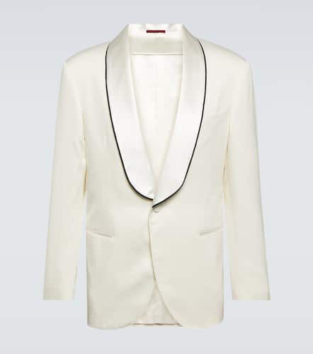 DÃ©lavÃ© silk twill tuxedo jacket - Brunello Cucinelli - Modalova