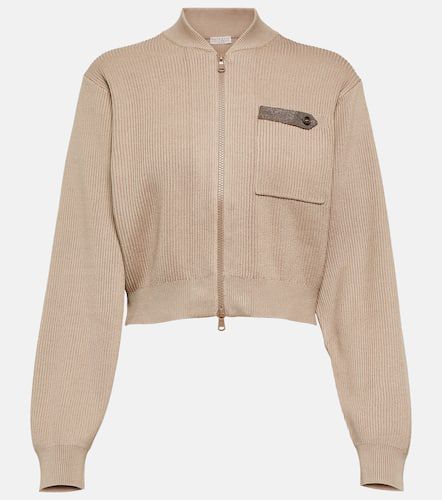 Cotton zip-up sweater - Brunello Cucinelli - Modalova