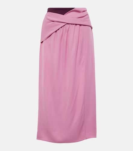 Colorblocked draped midi skirt - JW Anderson - Modalova
