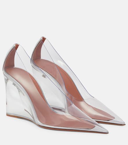 Amina Muaddi Ane Glass wedge pumps - Amina Muaddi - Modalova